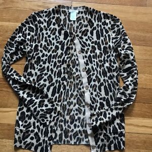 J Crew Crewcuts size 14 leopard cardigan